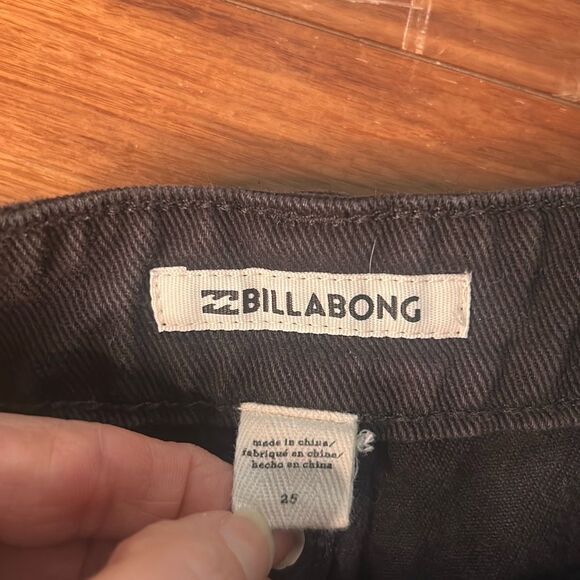 Billabong black magic Jean skirt cotton mini skirt front slit grunge whimsygoth - Picture 5 of 7